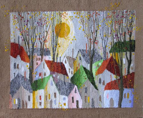 City autumn II. Gobelin tapestries for home or office